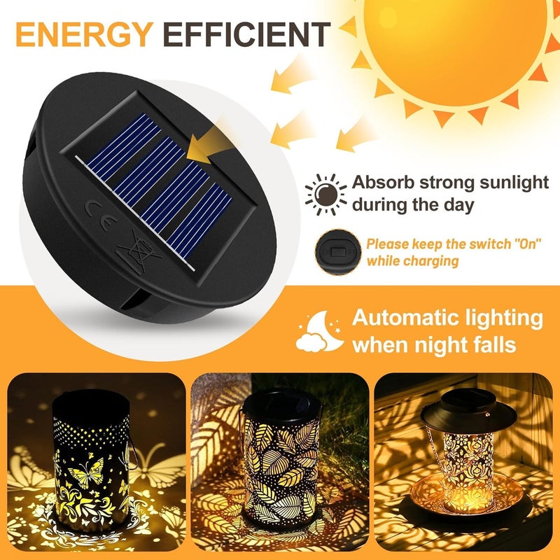HELESIN Replacement Solar Light Parts, 4 Pack Solar Lights Replacement Top, 8 lumens, Waterproof Battery Box Top DIY Lantern Outdoor Garden Patio Decor（Warm Yellow, 3.15in） - Image 3
